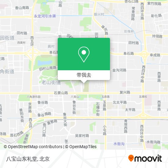 八宝山东礼堂地图