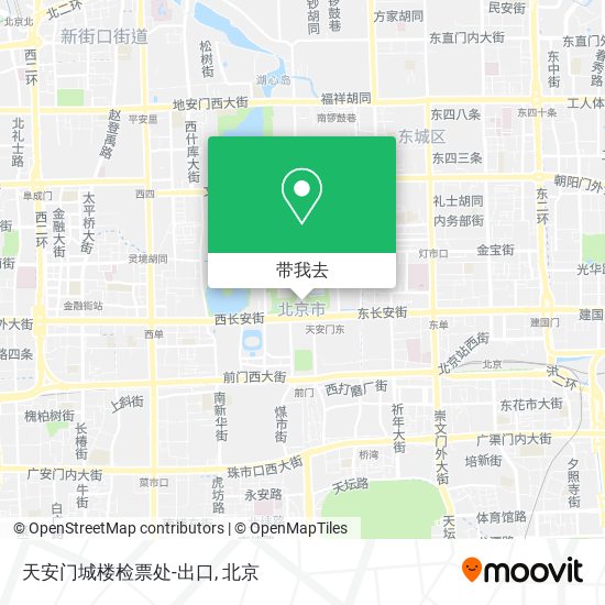 天安门城楼检票处-出口地图