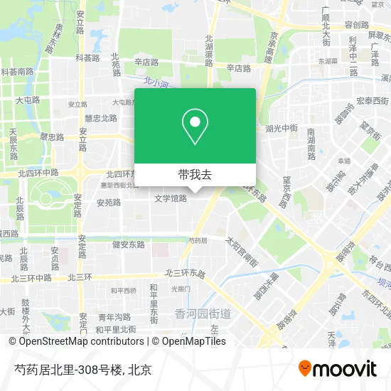 芍药居北里-308号楼地图