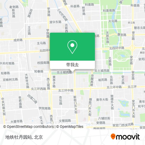 地铁牡丹园站地图