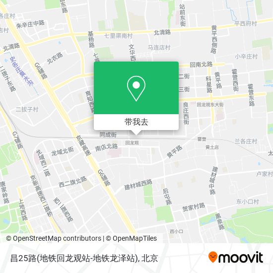 昌25路(地铁回龙观站-地铁龙泽站)地图
