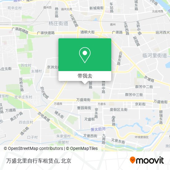 万盛北里自行车租赁点地图