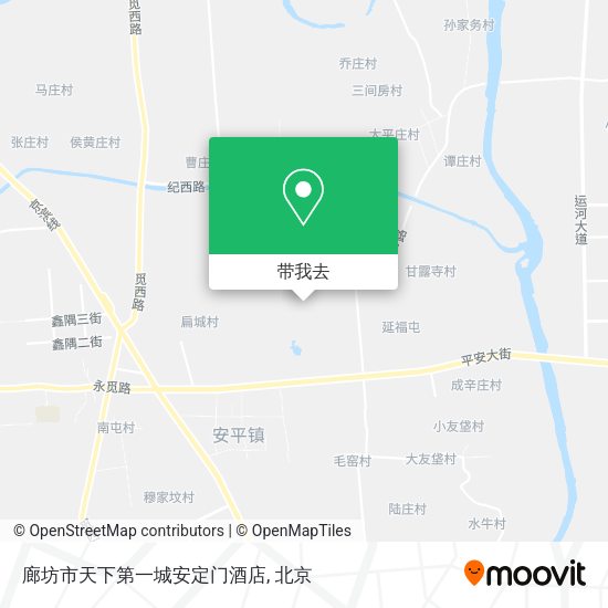 廊坊市天下第一城安定门酒店地图