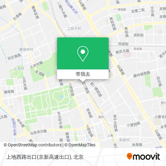 上地西路出口(京新高速出口)地图