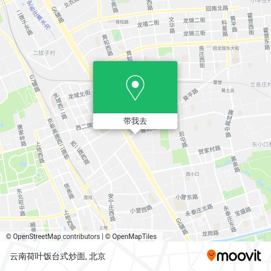 云南荷叶饭台式炒面地图