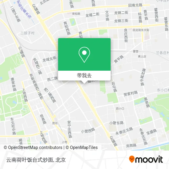 云南荷叶饭台式炒面地图