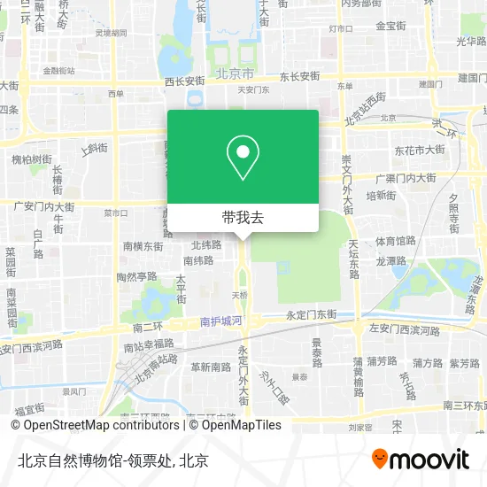 北京自然博物馆-领票处地图