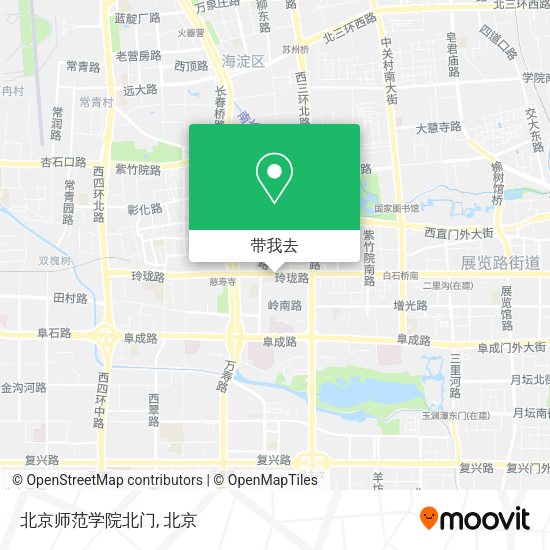 北京师范学院北门地图
