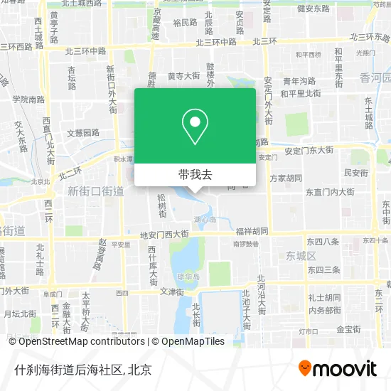 什刹海街道后海社区地图