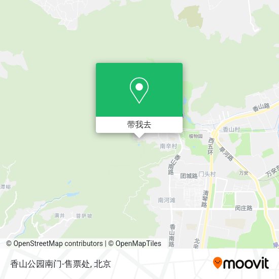 香山公园南门-售票处地图