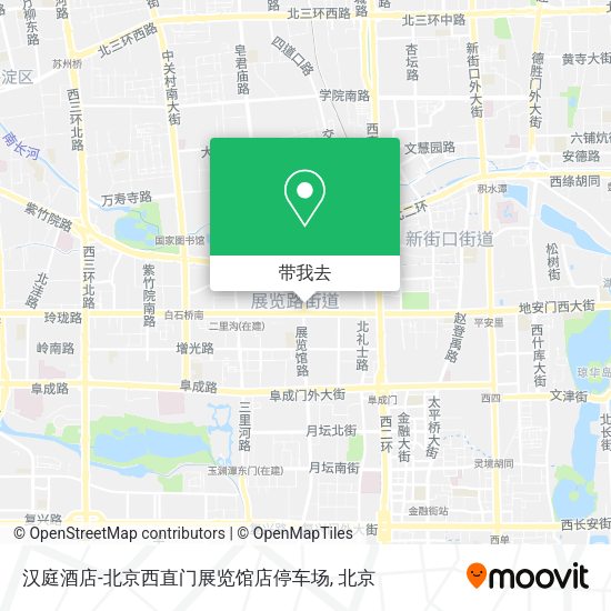 汉庭酒店-北京西直门展览馆店停车场地图