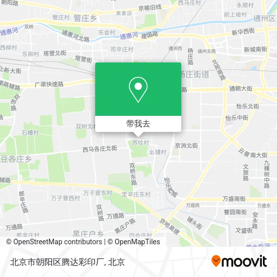北京市朝阳区腾达彩印厂地图