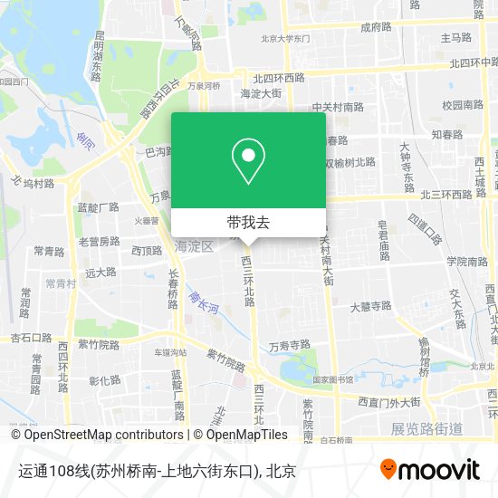 运通108线(苏州桥南-上地六街东口)地图