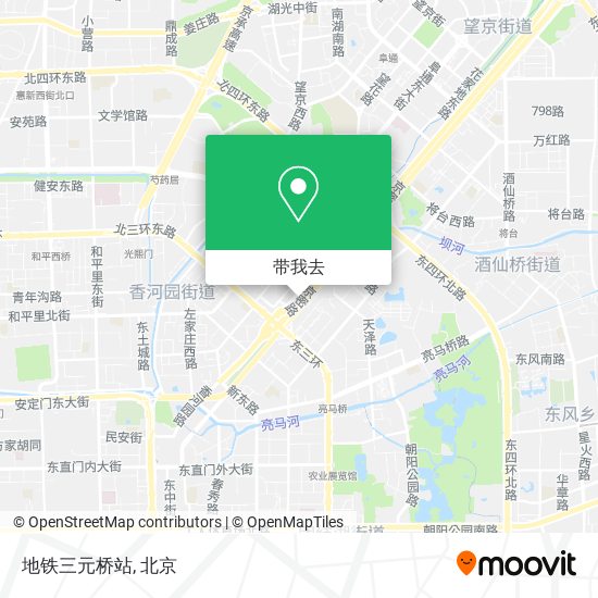 地铁三元桥站地图
