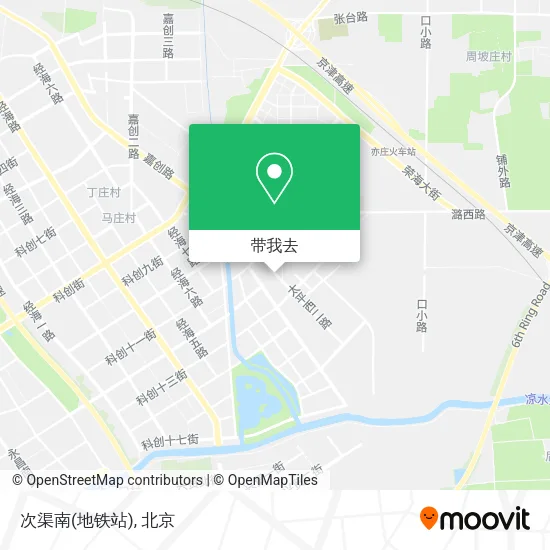 次渠南(地铁站)地图