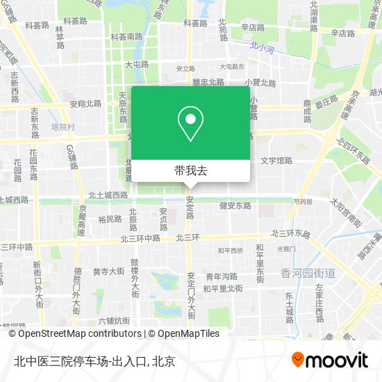 北中医三院停车场-出入口地图
