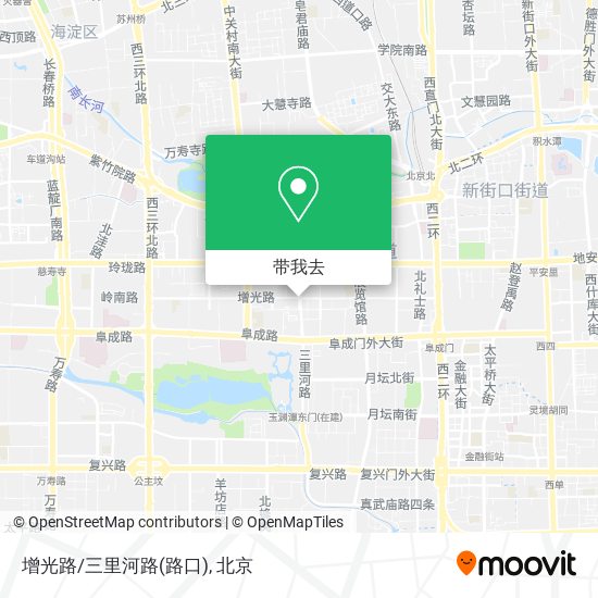 增光路/三里河路(路口)地图