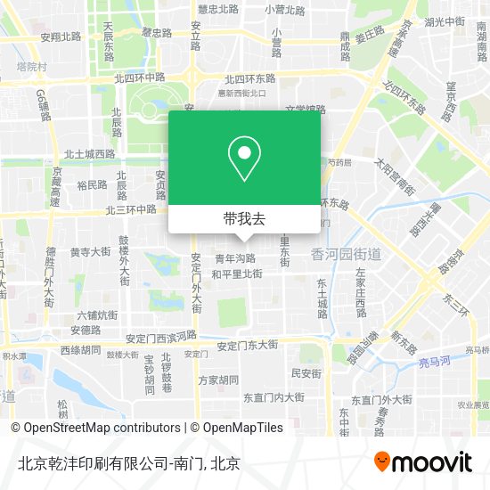 北京乾沣印刷有限公司-南门地图