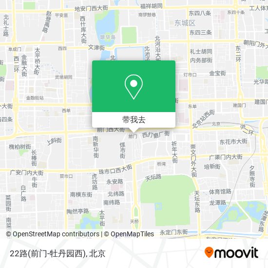 22路(前门-牡丹园西)地图