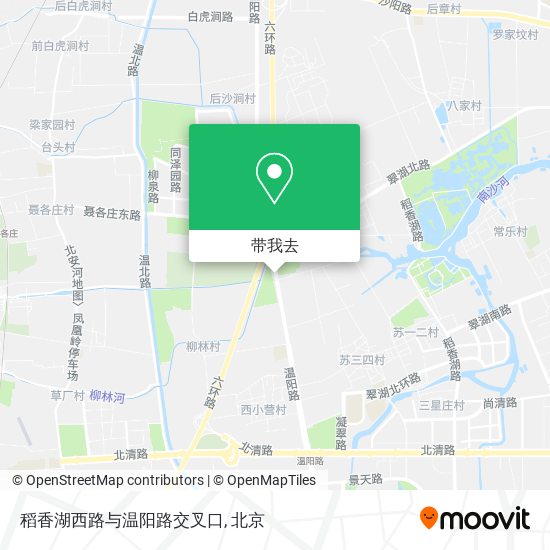 稻香湖西路与温阳路交叉口地图