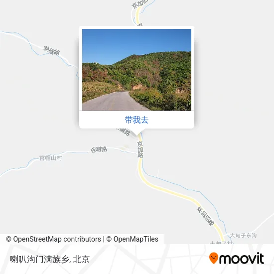 喇叭沟门满族乡地图