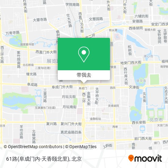 61路(阜成门内-天香颐北里)地图