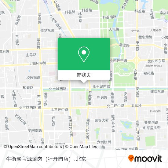 牛街聚宝源涮肉（牡丹园店）地图