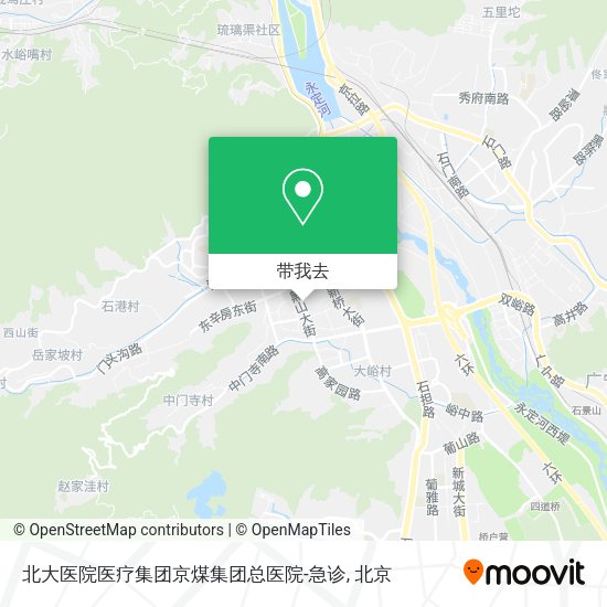 北大医院医疗集团京煤集团总医院-急诊地图