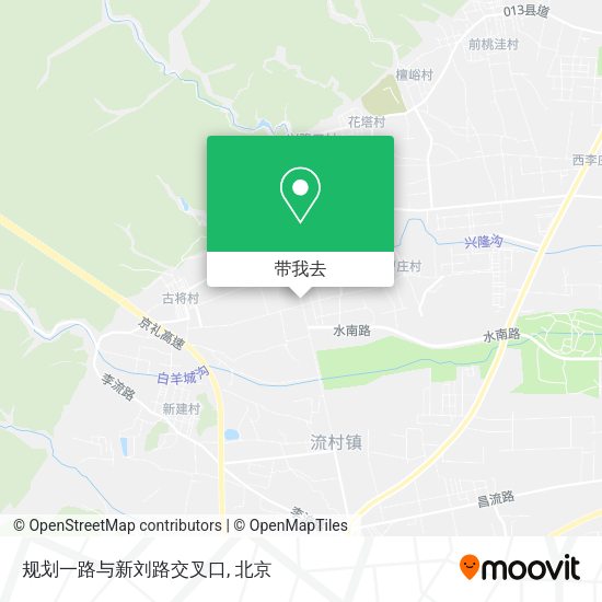 规划一路与新刘路交叉口地图