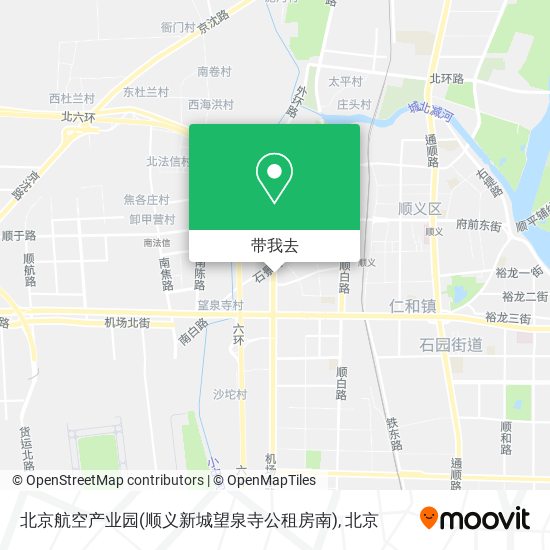 北京航空产业园(顺义新城望泉寺公租房南)地图