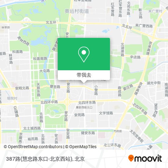 387路(慧忠路东口-北京西站)地图