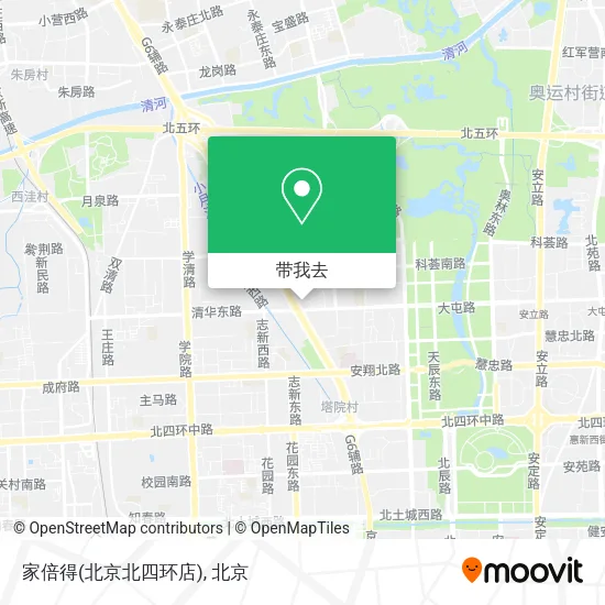 家倍得(北京北四环店)地图