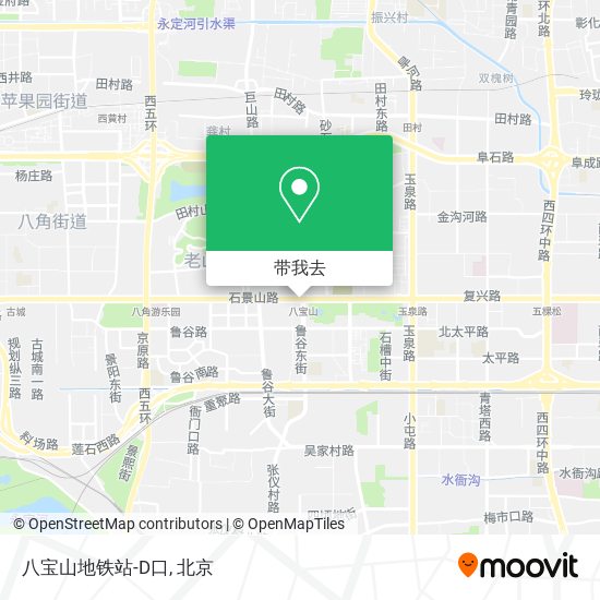 八宝山地铁站-D口地图