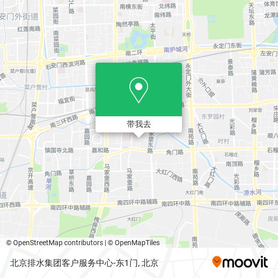 北京排水集团客户服务中心-东1门地图