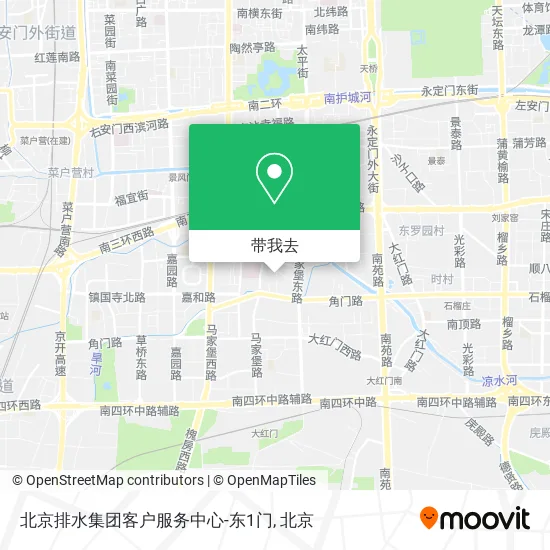 北京排水集团客户服务中心-东1门地图
