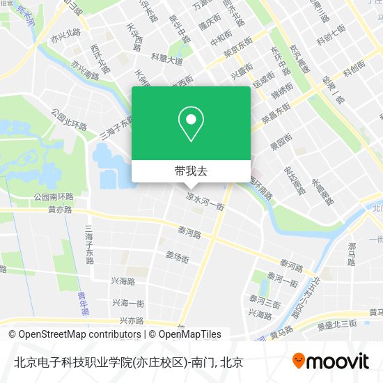 北京电子科技职业学院(亦庄校区)-南门地图