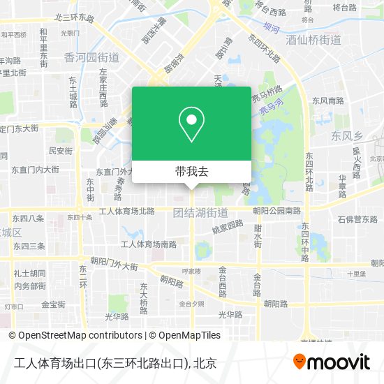 工人体育场出口(东三环北路出口)地图