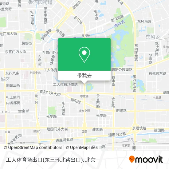 工人体育场出口(东三环北路出口)地图