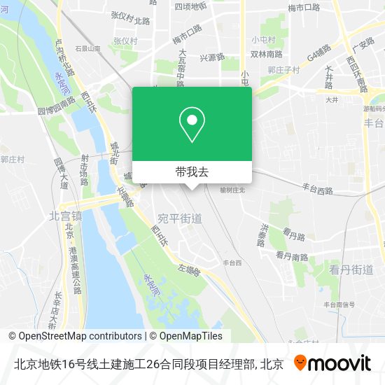 北京地铁16号线土建施工26合同段项目经理部地图