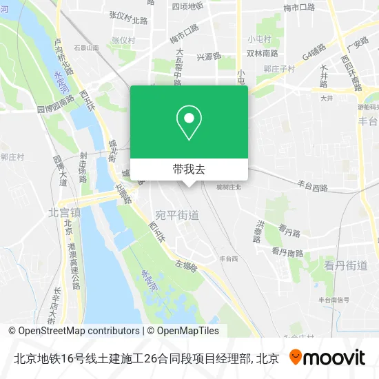 北京地铁16号线土建施工26合同段项目经理部地图