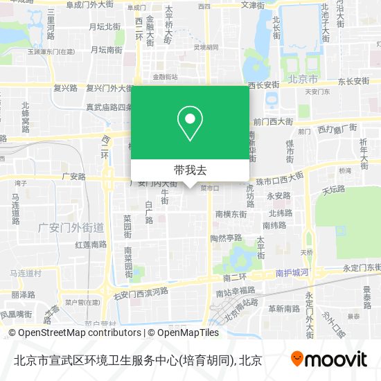 北京市宣武区环境卫生服务中心(培育胡同)地图