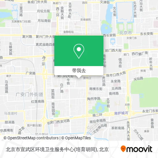 北京市宣武区环境卫生服务中心(培育胡同)地图