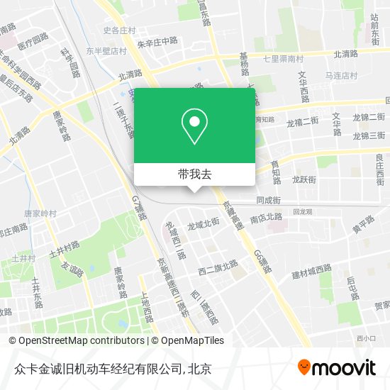 众卡金诚旧机动车经纪有限公司地图