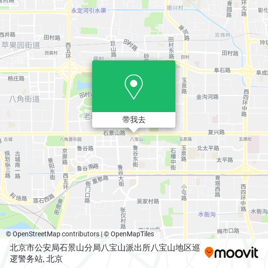 北京市公安局石景山分局八宝山派出所八宝山地区巡逻警务站地图
