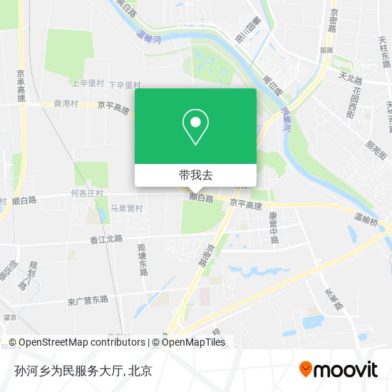 孙河乡为民服务大厅地图