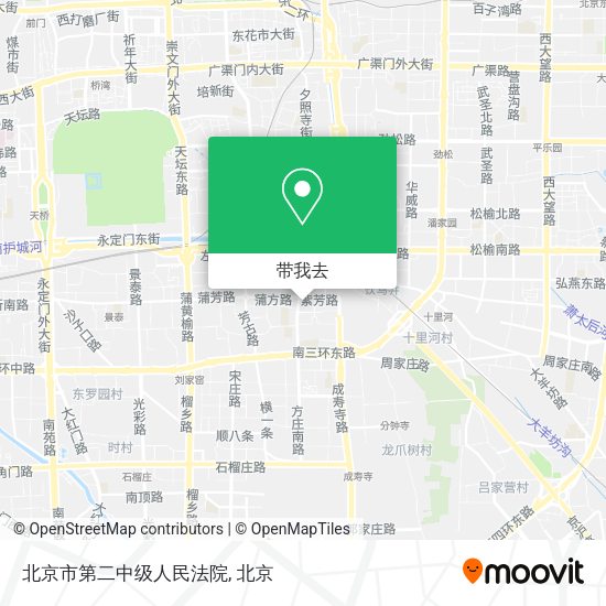 北京市第二中级人民法院地图
