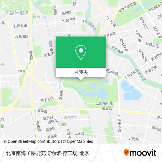 北京南海子麋鹿苑博物馆-停车场地图