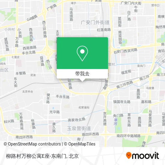 柳路村万柳公寓E座-东南门地图