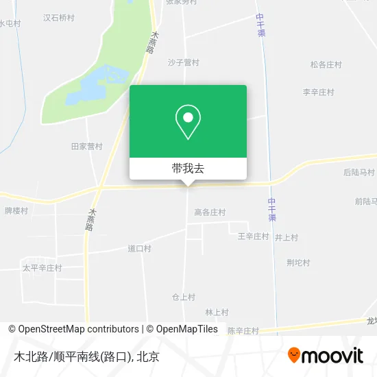 木北路/顺平南线(路口)地图