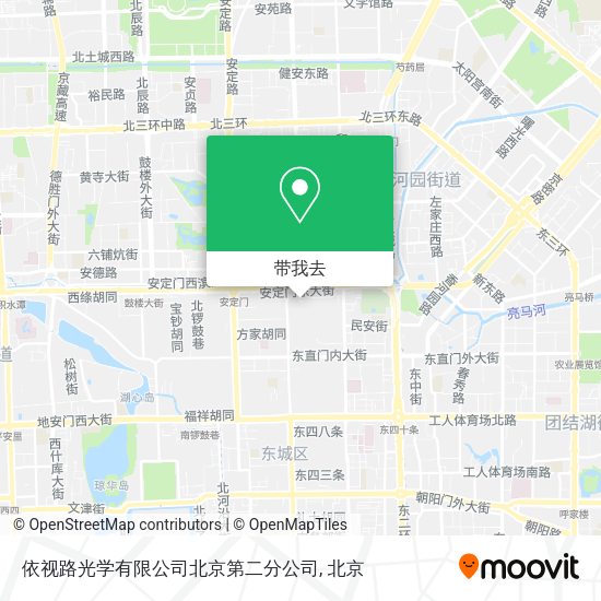 依视路光学有限公司北京第二分公司地图